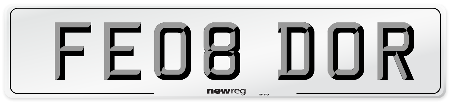 FE08 DOR Number Plate from New Reg